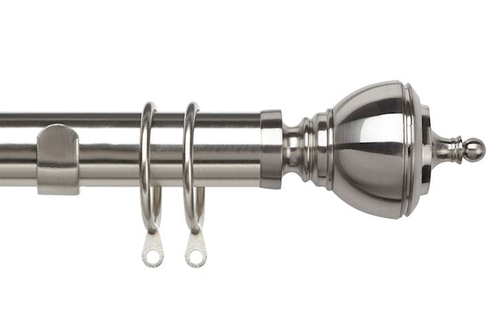 Speedy 35mm Vienna Curtain Pole Satin Silver