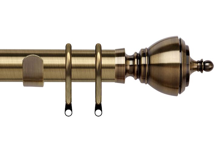 Speedy 35mm Vienna Curtain Pole Antique Brass