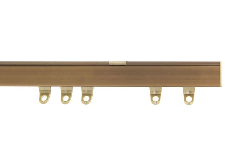 Speedy Fineline Uncorded Curtain Track Aluminium Antique Brass