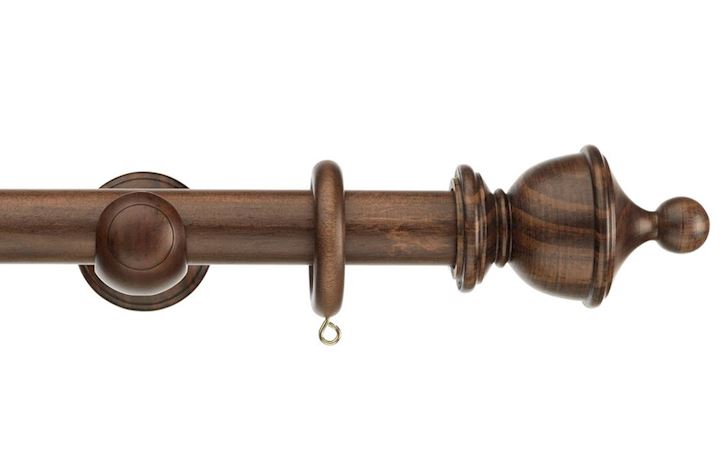 Swish 35mm Naturals Urn Dark Walnut Wooden Curtain Pole