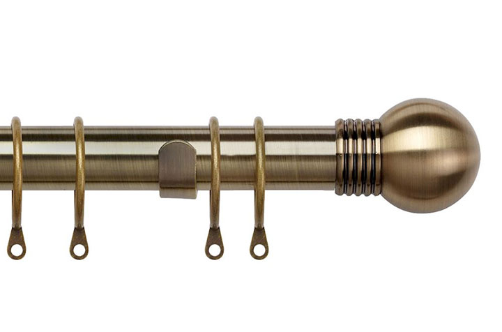 Sdy 28mm Victory Curtain Pole Antique Brass Sdy 28mm Victory Metal Curtain Pole Antique Brass Undefined