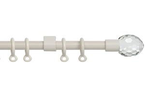 Speedy 13-16mm Acrylic Ball Cream Extendable Curtain Pole