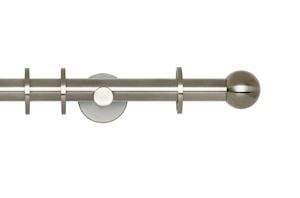 Rolls 19mm Neo Ball Metal Curtain Pole Stainless Steel