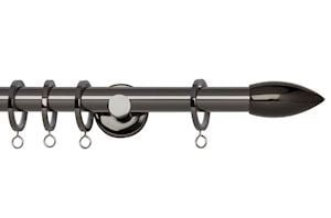 Rolls 19mm Neo Bullet Metal Curtain Pole Black Nickel