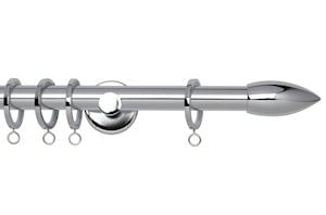 Rolls 19mm Neo Bullet Metal Curtain Pole Chrome