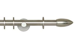 Rolls 19mm Neo Bullet Metal Curtain Pole Stainless Steel - Thumbnail 1