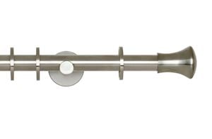 Rolls 19mm Neo Trumpet Metal Curtain Pole Spun Brass