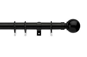 Universal 16-19mm Ball Black Extendable Curtain Pole - Thumbnail 1