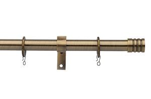 Universal 19mm Barrel Antique Brass Metal Curtain Pole - Thumbnail 1