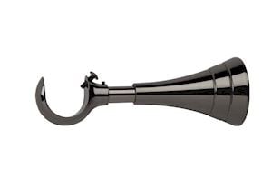Rolls 28mm Neo Trumpet Metal Eyelet Pole Black Nickel - Thumbnail 2