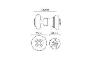 Rolls Honister 28/35mm Wooden Curtain Holdback Linen White - Thumbnail 2