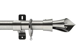 Swish 28mm Design Studio Blossomtime Satin Steel Metal Curtain Pole - Thumbnail 1