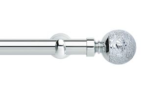 Rolls 28mm Neo Mosaic Ball Metal Eyelet Pole Chrome