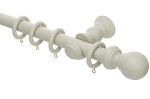 Rolls Honister 28mm Wooden Curtain Pole French Grey - Thumbnail 1