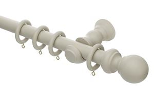 Rolls Honister 28mm Wooden Curtain Pole Stone - Thumbnail 1