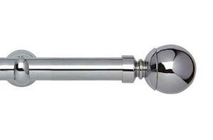 Rolls 28mm Neo Ball Metal Eyelet Pole Chrome - Thumbnail 1