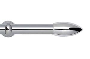 Rolls 28mm Neo Bullet Metal Eyelet Pole Chrome - Thumbnail 1