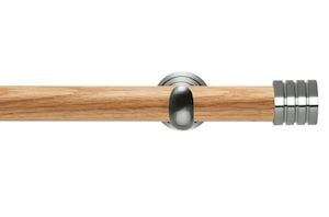 Rolls 28mm Neo Oak Stud Stainless Steel Wooden Eyelet Pole - Thumbnail 1