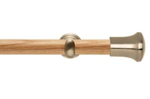 Rolls 28mm Neo Oak Trumpet Spun Brass Wooden Eyelet Pole - Thumbnail 1