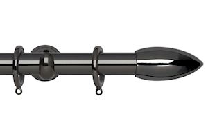 Rolls 28mm Neo Bullet Metal Curtain Pole Black Nickel