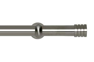 Rolls 28mm Neo Stud Metal Eyelet Pole Satin Steel - Thumbnail 1