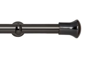 Rolls 28mm Neo Trumpet Metal Eyelet Pole Black Nickel - Thumbnail 1