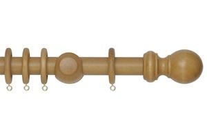 Rolls 28mm Woodline Wooden Curtain Pole Light Oak