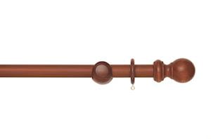 Rolls 28mm Woodline Wooden Curtain Pole Rosewood - Thumbnail 1