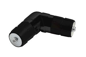 Speedy 28mm Ball 3 Sided Bay Window Curtain Pole Matt Black - Thumbnail 2