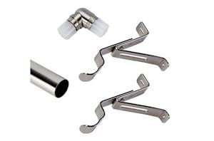 Swish Elements 28mm Bay Pole Return Kit Satin Silver