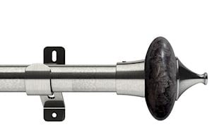 Swish 28mm Design Studio Cupola Satin Steel Eyelet Pole - Thumbnail 1