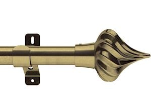 Swish 28mm Design Studio Kremlin Antique Brass Eyelet Pole - Thumbnail 1