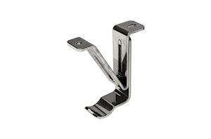 Swish 28mm Top Fix Passing Bracket Satin Steel