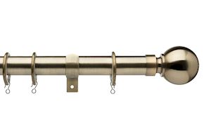 Universal 25-28mm Ball Antique Brass Extendable Curtain Pole - Thumbnail 1