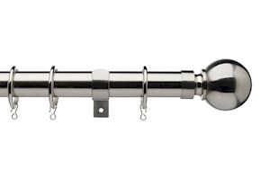 Universal 25-28mm Ball Satin Steel Extendable Curtain Pole