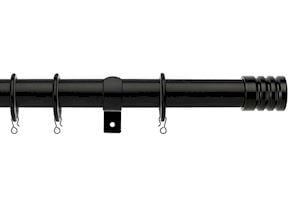 Universal 28mm Barrel Black Metal Curtain Pole - Thumbnail 1