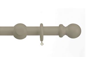 Universal 35mm Ball Wooden Curtain Pole Antique Pine