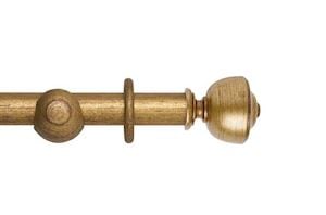 Rolls 35mm Museum Asher Wooden Curtain Pole Antique Gilt - Thumbnail 1