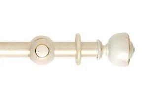 Rolls 35mm Museum Asher Wooden Curtain Pole Cream Gold Wash - Thumbnail 1