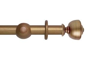 Rolls 35mm Museum Asher Wooden Curtain Pole Red Gold