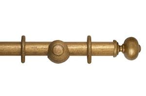 Rolls 35mm Museum Parham Wooden Curtain Pole Antique Gilt