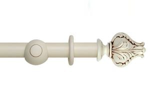 Rolls 35mm Museum Vienna Wooden Curtain Pole Antique White 