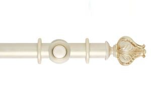 Rolls 35mm Museum Vienna Wooden Curtain Pole Cream Gold