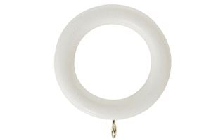 Rolls Honister 35mm Wooden Curtain Pole Linen White - Thumbnail 2