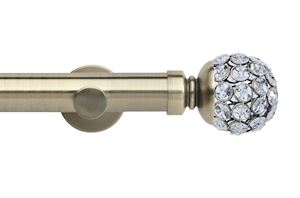 Rolls 35mm Neo Jewelled Ball Metal Eyelet Pole Spun Brass