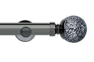 Rolls 35mm Neo Mosaic Ball Metal Eyelet Pole Black Nickel