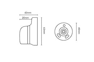 Hallis 35mm Origins Flint Grey Wooden Recess Bracket - Thumbnail 2
