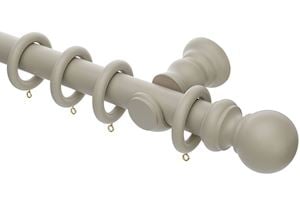 Rolls Honister 35mm Wooden Curtain Pole Caffe Latte - Thumbnail 1