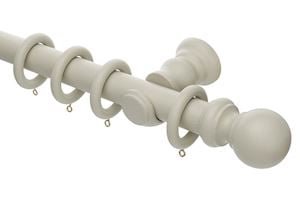 Rolls Honister 35mm Wooden Curtain Pole Stone - Thumbnail 1