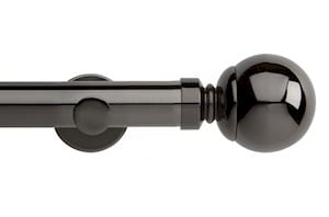 Rolls 35mm Neo Ball Metal Eyelet Pole Black Nickel - Thumbnail 1